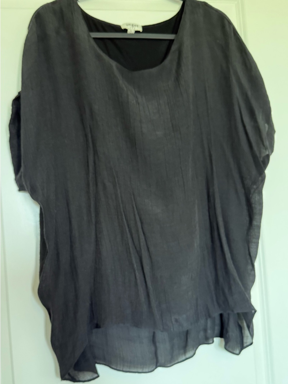 Umgee Black Sheer Flowing Tunic Top